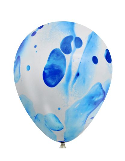 Marbled Blue Balloons - 12" Latex (100ct)