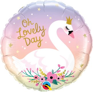 OH LOVELY DAY SWAN Foil Balloon  -18"