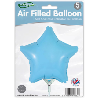 Matte Blue Star 9" Packaged x 5pcs