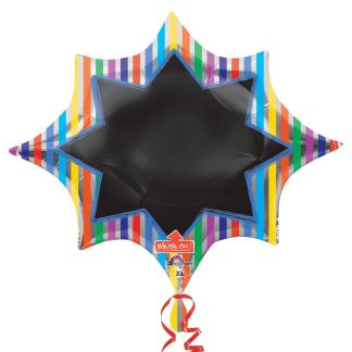 Multi Stripe Blackboard Marquee Write-On Balloon - (35"x 29") Foil