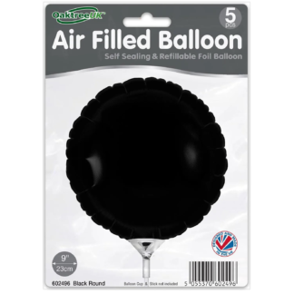 Black Round 9" Packaged Self Sealing x 5pcs