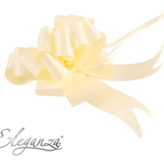 Cream Poly Pullbows - 30mm (30ct)