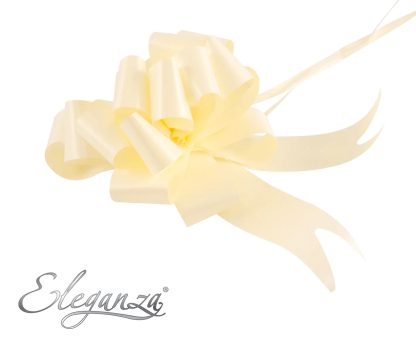 Cream Poly Pullbows - 30mm (30ct)