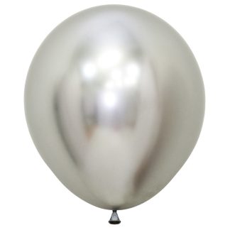 Reflex Silver 981 Balloons - 18" Latex (15ct)