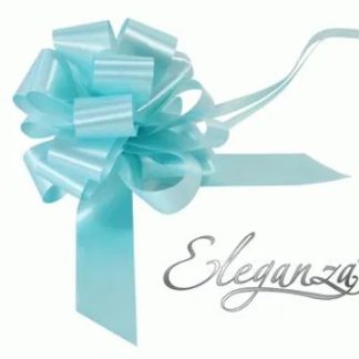 Light Blue Poly Pullbows - 30mm (30ct)