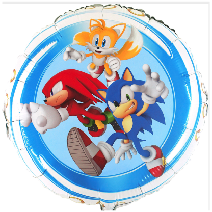 Sonic Round Balloon - 18" Foil - Image 2