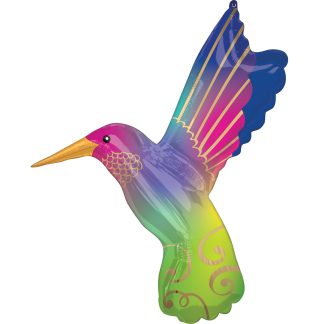 Satin Infused Hummingbird SuperShape Foil Balloons 29"/73cm x 36"/91cm