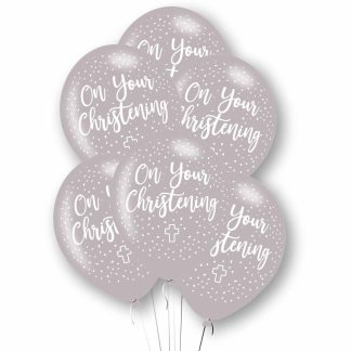 Silver On Your Christening Day - 11" Latex (6ct)