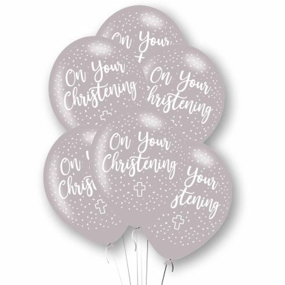 Silver On Your Christening Day - 11" Latex (6ct)