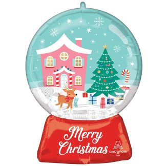 Nostalgic Christmas Wonderland Snowglobe SuperShape Foil Balloon - 20" x 27"