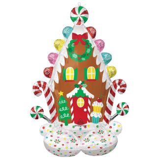 Christmas Gingerbread House AirLoonz - Foil 32" x 51"