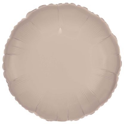 Silk Lustre Latte Round Standard Foil - 18" foil (10 Pack) Unpackaged