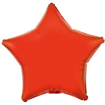 Metallic Orange Star Standard Foil - 18" foil (10 Pack) Unpackaged