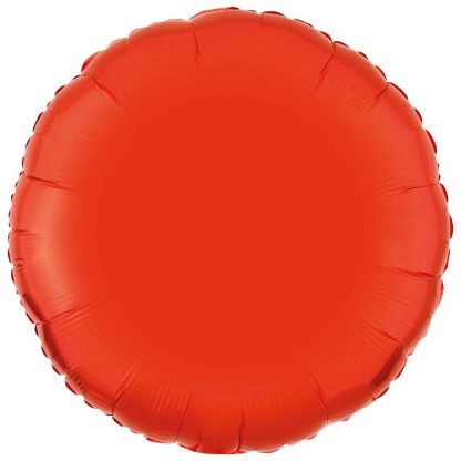 Metallic Orange Round Standard Foil - 18" foil (10 Pack) Unpackaged