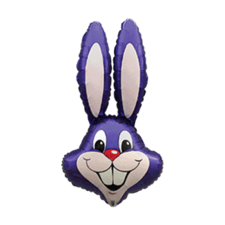 Mini Violet Rabbit Shape Air-Filled Balloon – Foil 14"