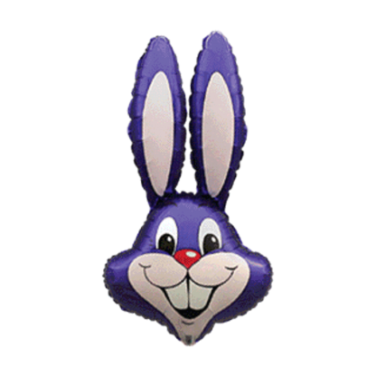 Mini Violet Rabbit Shape Air-Filled Balloon – Foil 14"