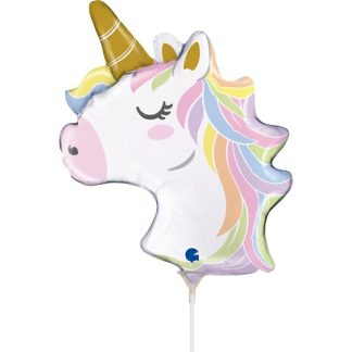 Mini Unicorn Head Shape Air-Filled Balloon – Foil 14"
