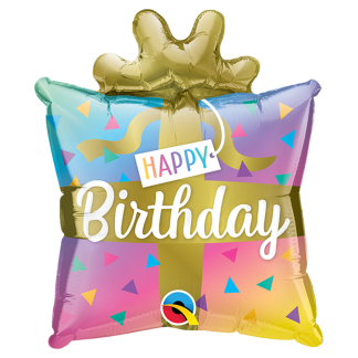 Mini Birthday Present Shape Air-Filled Balloon – 14" Foil