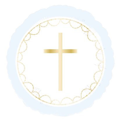 Blue Botanical Celebration Communion - 18" Foil