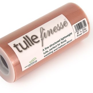 Tulle Finesse 6inch x 25y Rose Gold No.87 - (15cm x 23m)