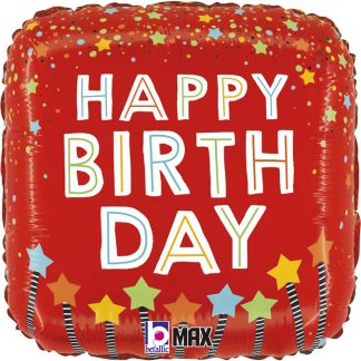 Birthday Candles Confetti Balloon - 18" Foil - PACKAGED