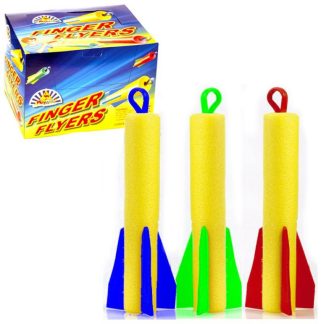 Finger Flyer Soft Foam Rocket 19cm  - 12ct