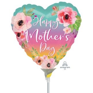 Mini Flowers Ombre Mother's Day Balloon  – Foil 9"