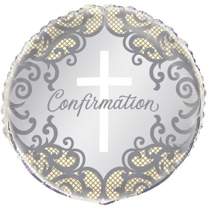 Fancy Gold Cross Confirmation Balloon - 18"Foil