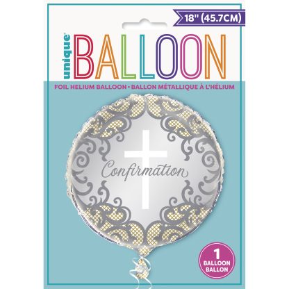 Fancy Gold Cross Confirmation Balloon - 18"Foil - Image 2