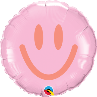 Mini Smiles Pink & Coral  Air-Filled Balloon – 9" Foil
