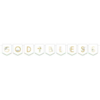 Botanical Celebration God Bless Card Pennant Banner 1.6m - (1ct)