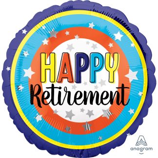 Happy Retirement Circles Balloon - 18" Foil