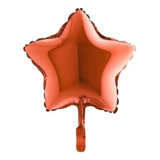Mini Orange Star Shape Air-Filled Balloon – 9″ Foil