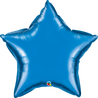 Sapphire Blue Star Balloon - 36" Foil