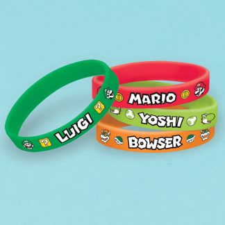 Super Mario Rubber Bracelets 1/Pkg 6