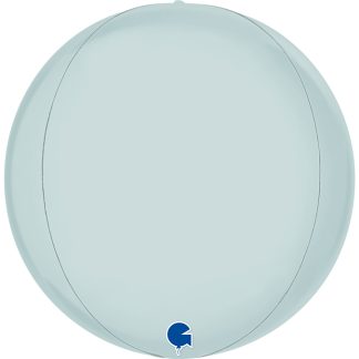 Satin Pastel Blue 4D Globe - 15" Foil