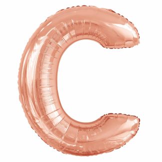 Large Letter C Rose Gold -Foil Balloon 27" x 34" 1 PC