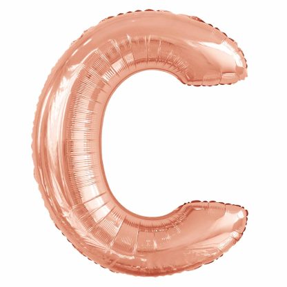 Large Letter C Rose Gold -Foil Balloon 27" x 34" 1 PC