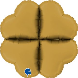Satin Gold Base Hearts Medium - 16" - Air Fill Only