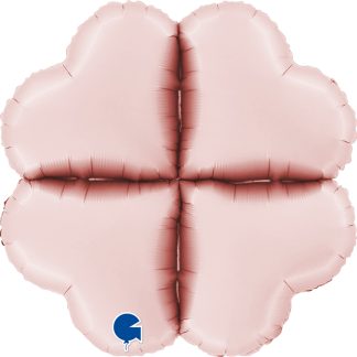 Satin Pastel Pink Base Hearts Mini - 12" - Air Fill Only