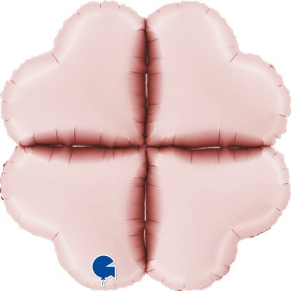 Satin Pastel Pink Base Hearts Mini - 12" - Air Fill Only