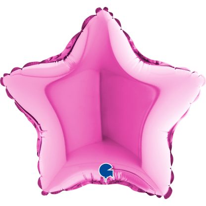 Mini Fuchsia Star Shape Air-Filled Balloon – 4″ Foil