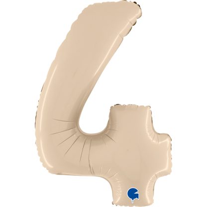 Satin Cream No. "4" Balloon - 26" Foil