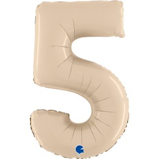Satin Cream No. "5" Balloon - 26" Foil
