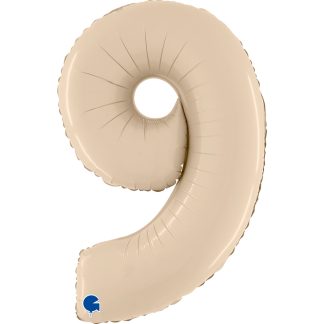 Satin Cream No. "9" Balloon - 26" Foil