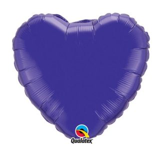 Mini Quartz Purple Heart Shape Balloon – 9″ Foil