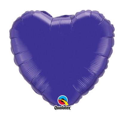Mini Quartz Purple Heart Shape Balloon – 9″ Foil