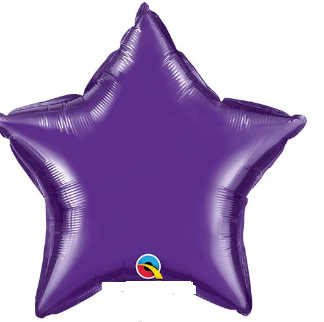 Mini Quartz Purple Star Shape Air-Filled Balloon – 4″ Foil