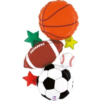 Multi-Sports Stacker Supershape Balloon - 37" Foil
