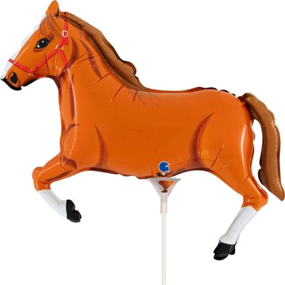 Mini Light Brown Horse Shape Air-Filled Balloon – Foil 14"